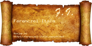Ferenczei Itala névjegykártya
